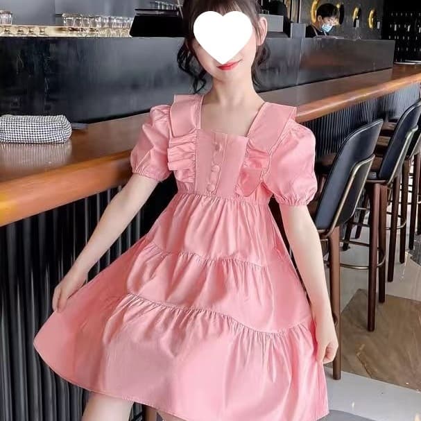 2025 Summer Girls Dress Sweet Cotton Princess Dress 3-14 Years Old Kids Short Sleeve Fairy Dress