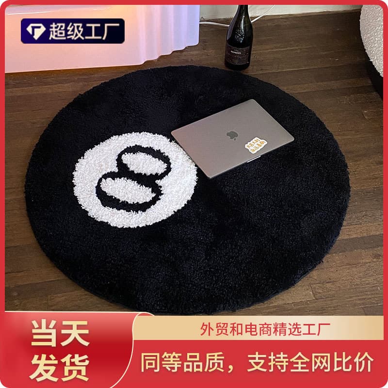 Custom Tufted Velvet Carpet Bathroom Mat Bedroom Tufted Rug Custom Living Room Carpet Machine-Woven Moss Carpet