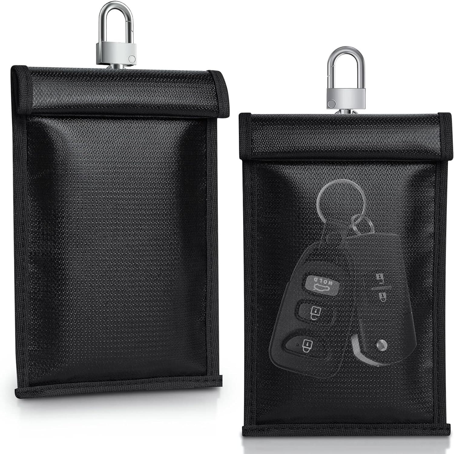 2024 New Rfid Blocking Car Key Case Waterproof Fireproof Anti-theft Design Amazon Cross-border Trade Key Bag