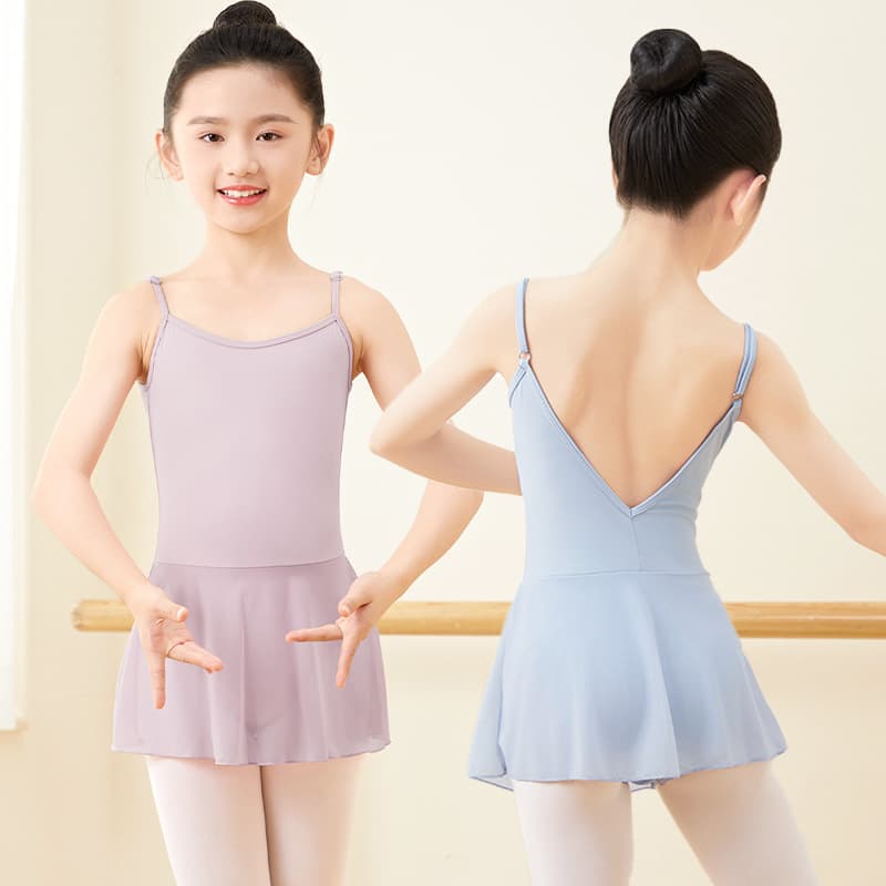 2025 Summer Children's Sleeveless Dress Girls Ballet Chinese Dance Practice Gymnastics Leotard Bodywear