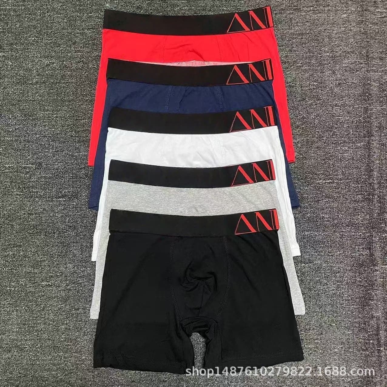 Foreign trade item number 07E Men's underwear, long boxer briefs, pure cotton, enlarged boxer briefs, crotch and long leg shorts