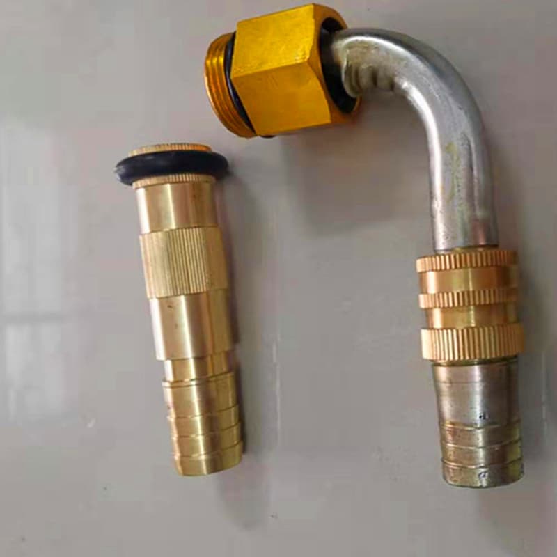 Fire Hose Reel Connector Accessories, Portable Fire Hose Brass Nozzle Switch, Hose Iron Plate Elbow Quick Connect