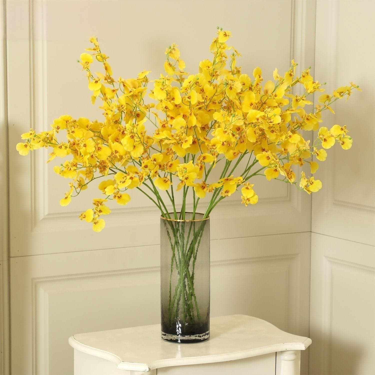 Artificial Dancing Lady Orchid Real Touch Moist-Feel Decorative Fake Flower for Home Decor Floral Arrangement Wedding Artificial Flower Hot Seller Offline