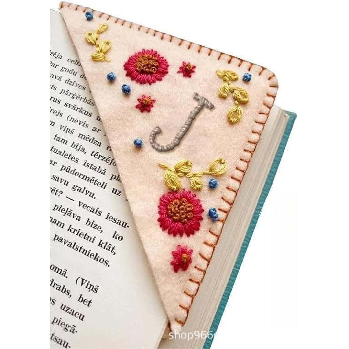 New Cross-Border Product Chinese Style Embroidered Bookmark Personalized Letter Bookmark Name Surname Book Corner