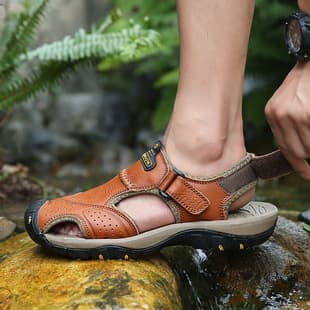 Overseas Trade Large Size British Style Sandals Fashion Beach Shoes Outdoor Water Shoes Trendy Summer Breathable Men's Shoes
