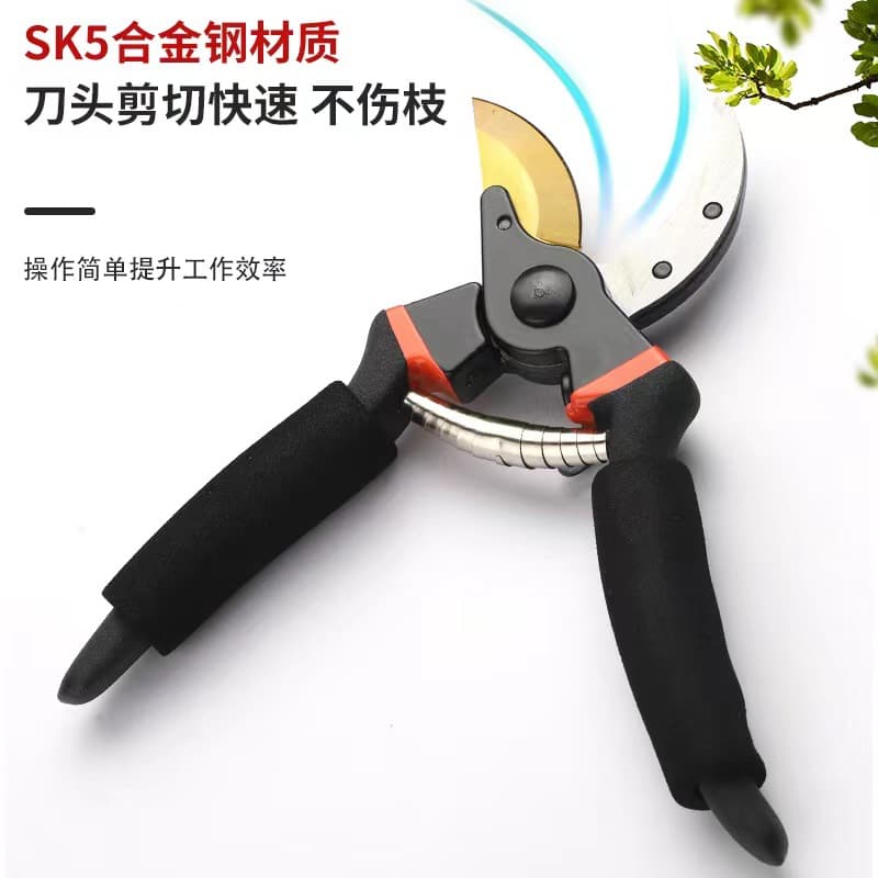 SK5 Heavy-Duty Garden Pruning Shears, Stainless Steel, Easy-to-Use Pruning Shears for Fruit Trees and Thick Branches