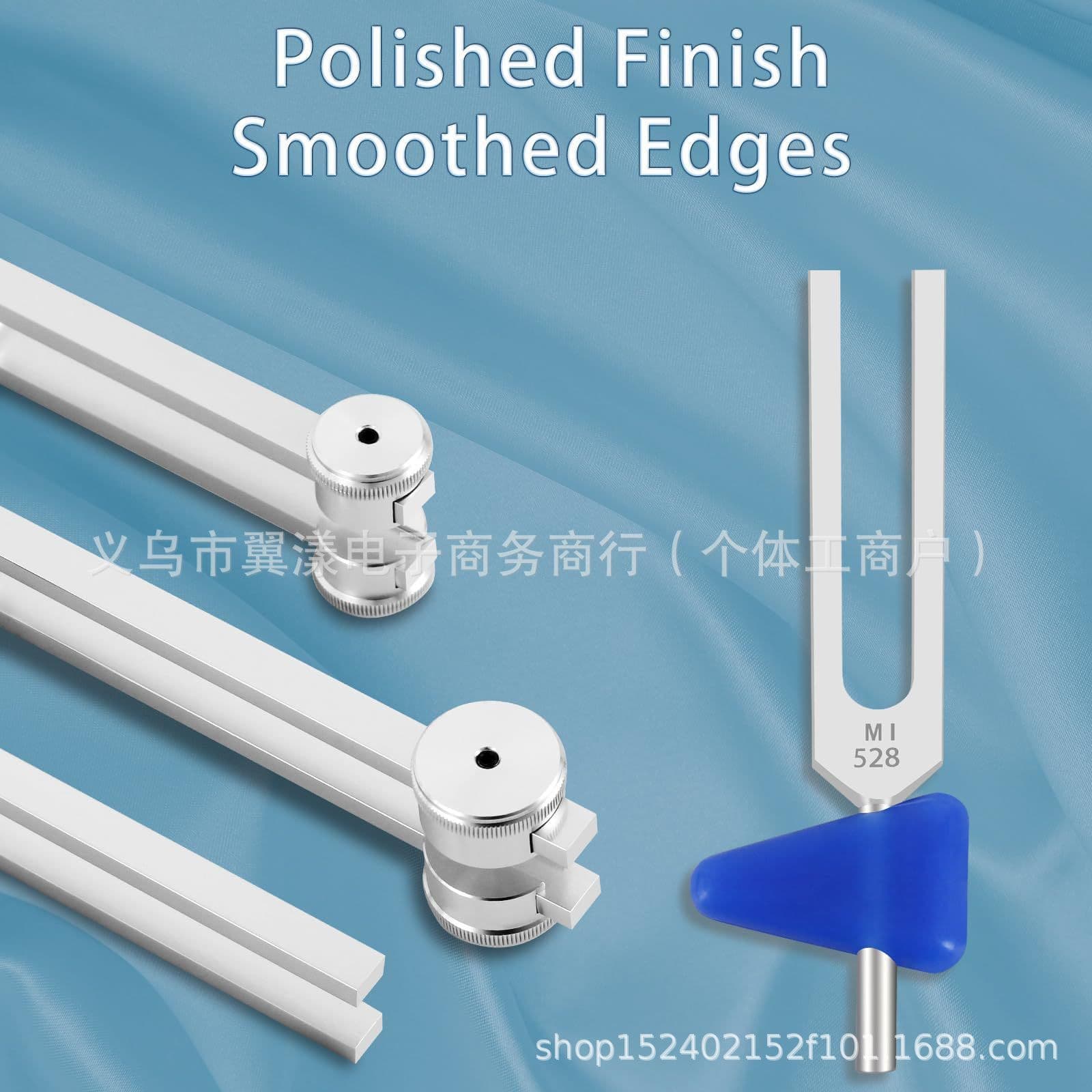 Aluminum Alloy 528 Tuning Fork with Triangle Silicone Teaching Instrument for Therapy Sound Wave Slider
