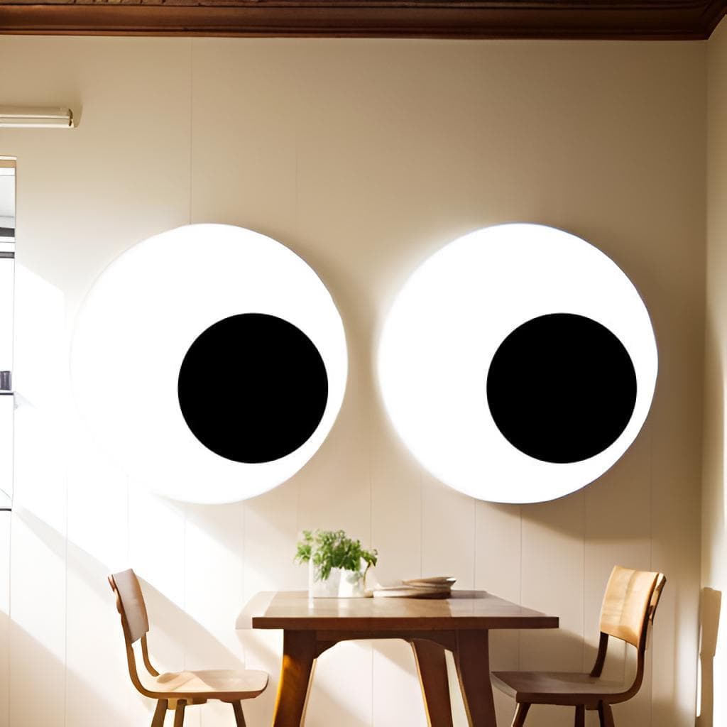 Bouncing Eye Light Box, Internet-Famous Creative Storefront Sign, Outdoor Rotating LED Light Installation for Photo Spots
