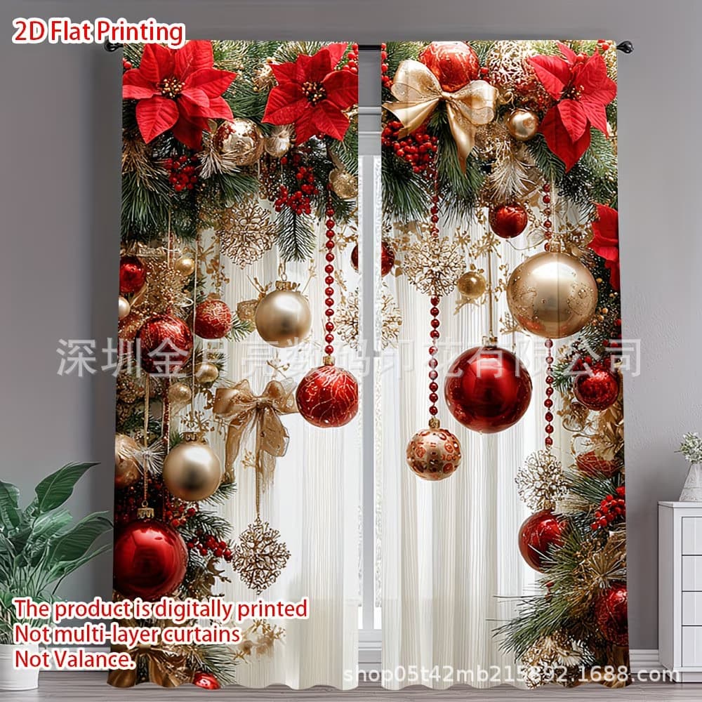 Digital heat transfer cross-border foreign trade hot model TEMU Amazon can customize multi-theme digital printing curtains upon request