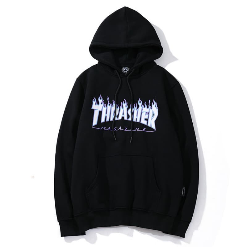 European and American Trend Brand New Fashion Flame Print Fleece Men and Women Hooded Sweatshirt Fall/Winter Hoodie Dropshipping Wholesale