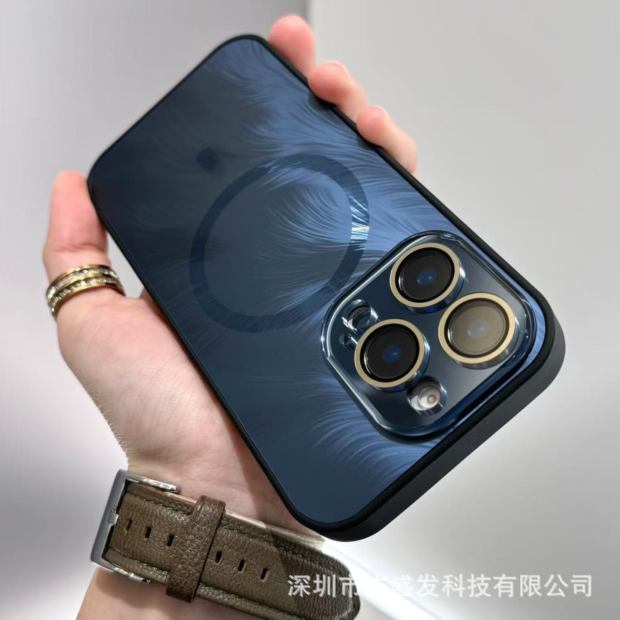 Compatible with iPhone 17 Pro Max Case Feather Texture Magnetic with Lens Film Skin-Friendly Apple 16 Drop Protection Cover
