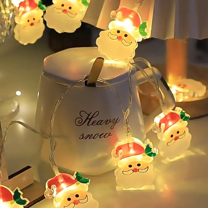 Cross-border Christmas LED decorative light string Santa Claus Snowman Christmas tree light string Christmas atmosphere lights