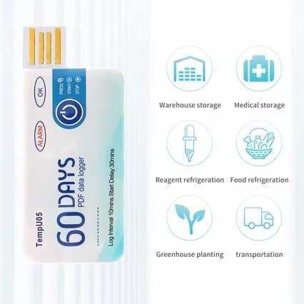TempU5 data logger data collection disposable temperature logger portable usb temperature logger