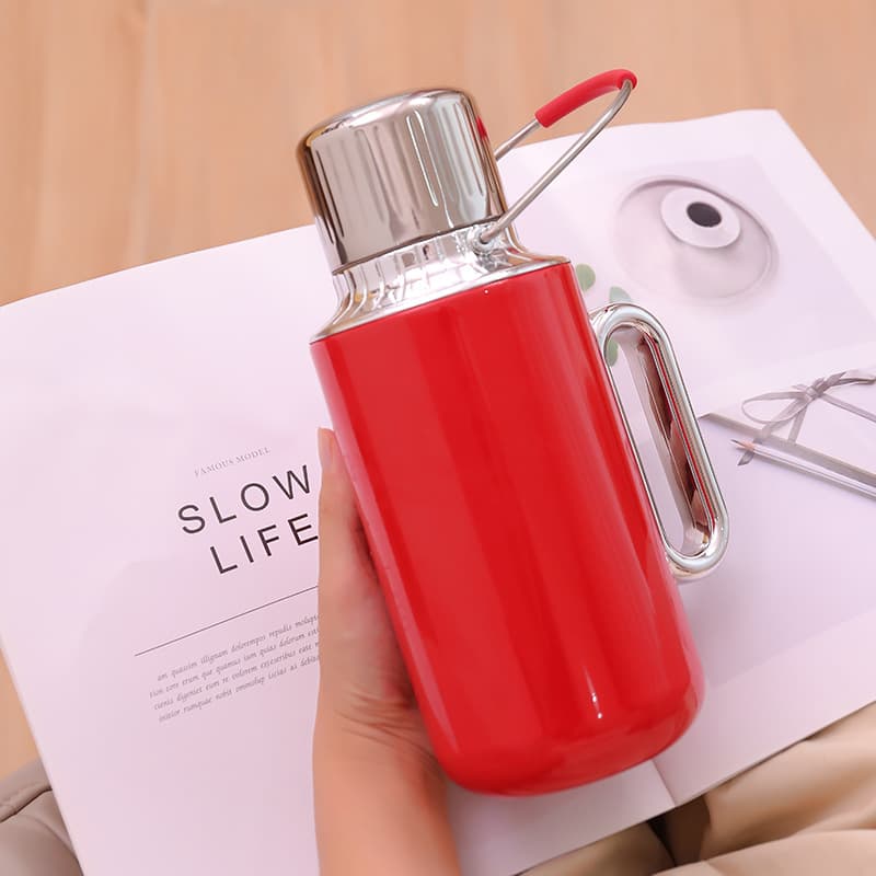 Mechanical Pointer Temperature Display Large Capacity Best-Selling Tea Infuser Kettle Outdoor Portable Handle Thermos Household All-Steel Insulated Cup