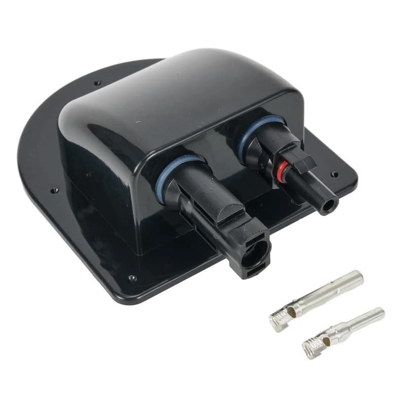 Photovoltaic Connector Waterproof Box Dual-Hole ABS Photovoltaic RV Junction Box RV Roof Waterproof Junction Box