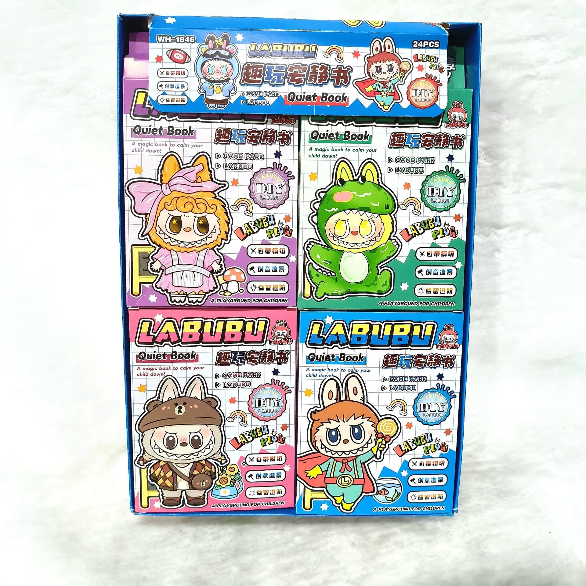 New Labubu Quiet Book DIY Handmade No-Cut Toy Book Children's Stress-Relief Fun Toy Wholesale