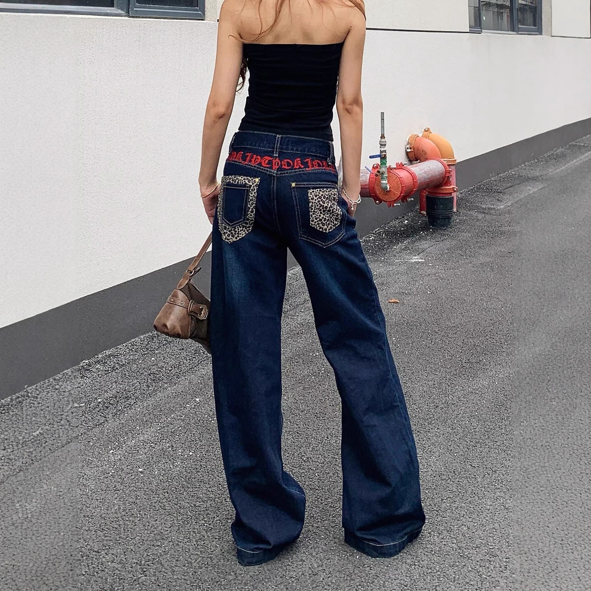 Men's Jeans Cross-Border High Quality New Korean Style Trendy Loose Straight Casual Pants