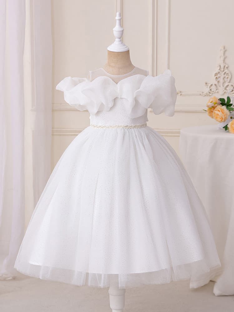 Source Factory Little Girl Evening Dress Flower Girl Wedding Dress Princess Dress Baby Festival Wedding Bridesmaid Girl Dress