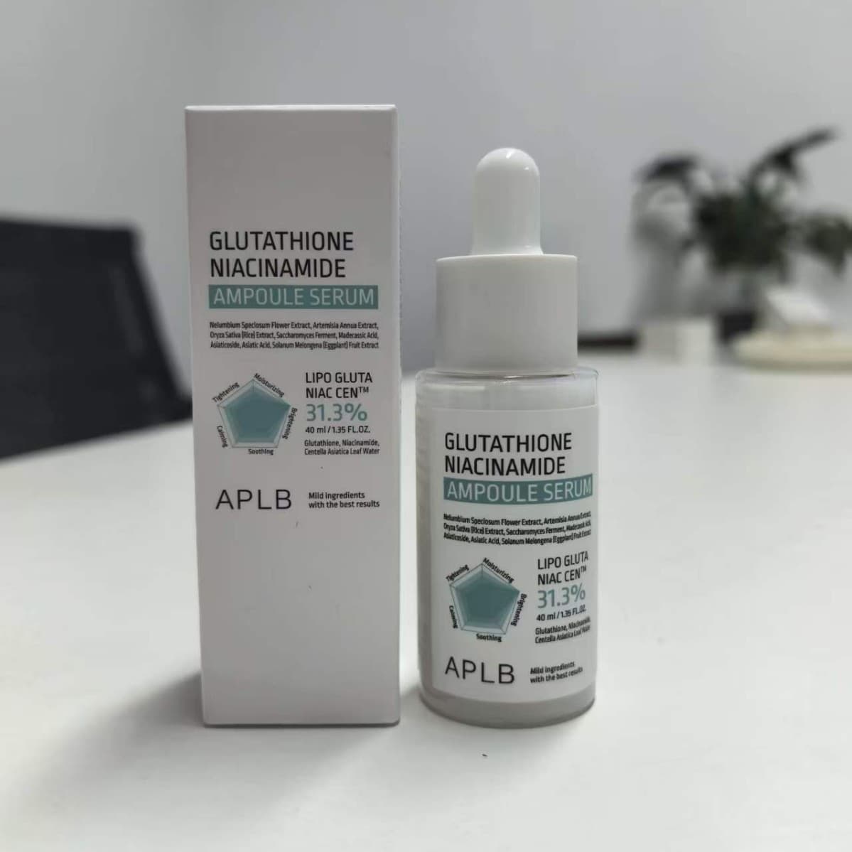 APLB Glutathione Niacinamide Ampoule Serum 31.3% Glutathione Niacinamide Sunscreen SPF50+