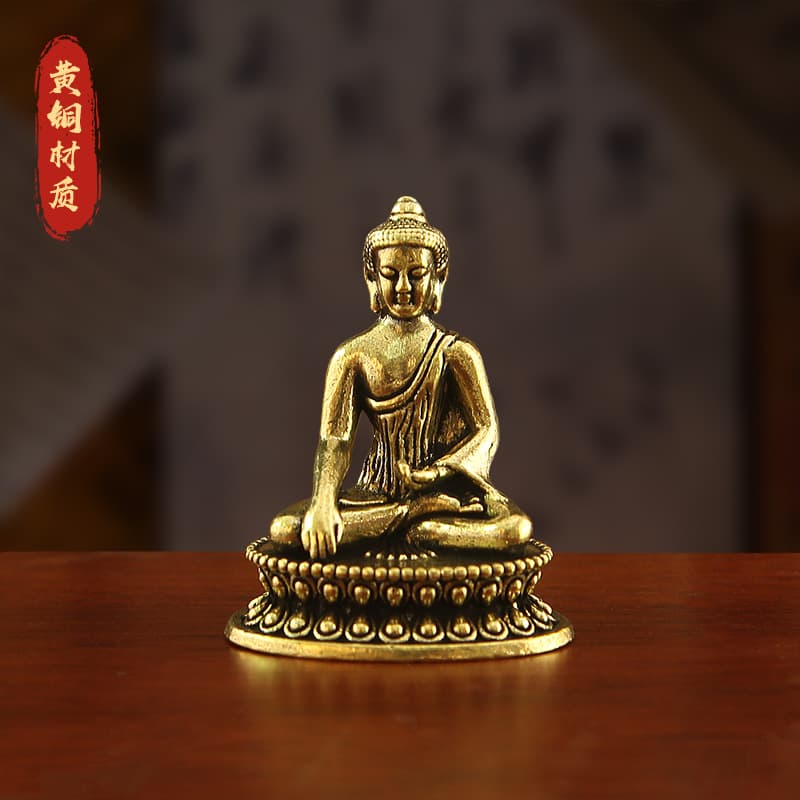Antique-style Medicine Buddha Statue Ornament Tibetan-style Pocket Buddha Creative Vintage Miniature Buddhist Altar Offering Small Ornament