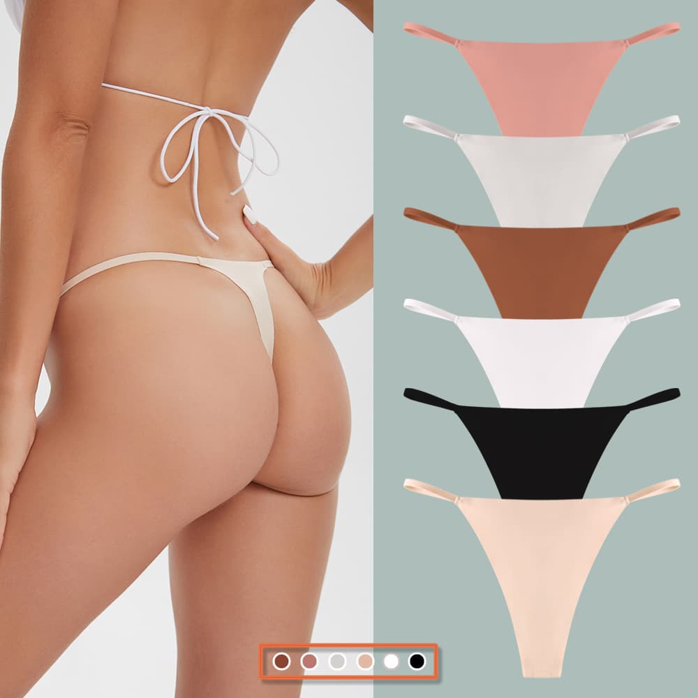 Thin Strap G-String Thong Everyday Underwear Ice Silk Seamless T-Back American Summer New Style