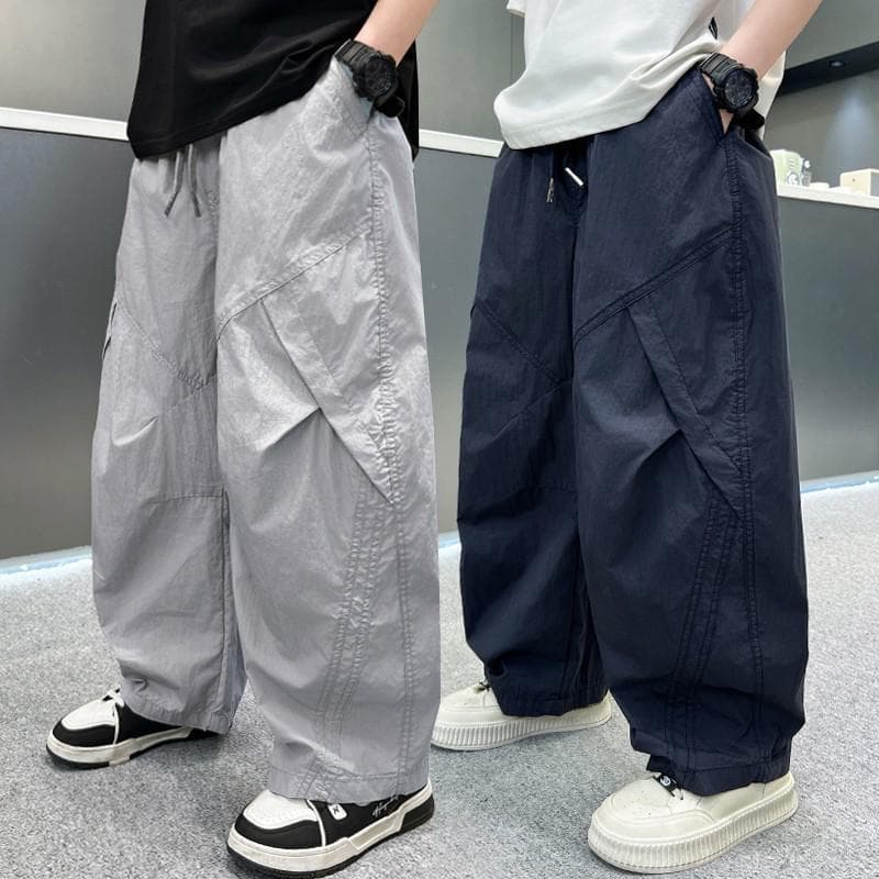 Boys Pants, Summer Thin Straight-Leg Pants, 2026 New Breathable Casual Pants for Big and Medium Kids, Versatile Mosquito-Repellent Pants