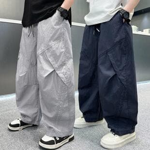 Boys Pants, Summer Thin Straight-Leg Pants, 2026 New Breathable Casual Pants for Big and Medium Kids, Versatile Mosquito-Repellent Pants