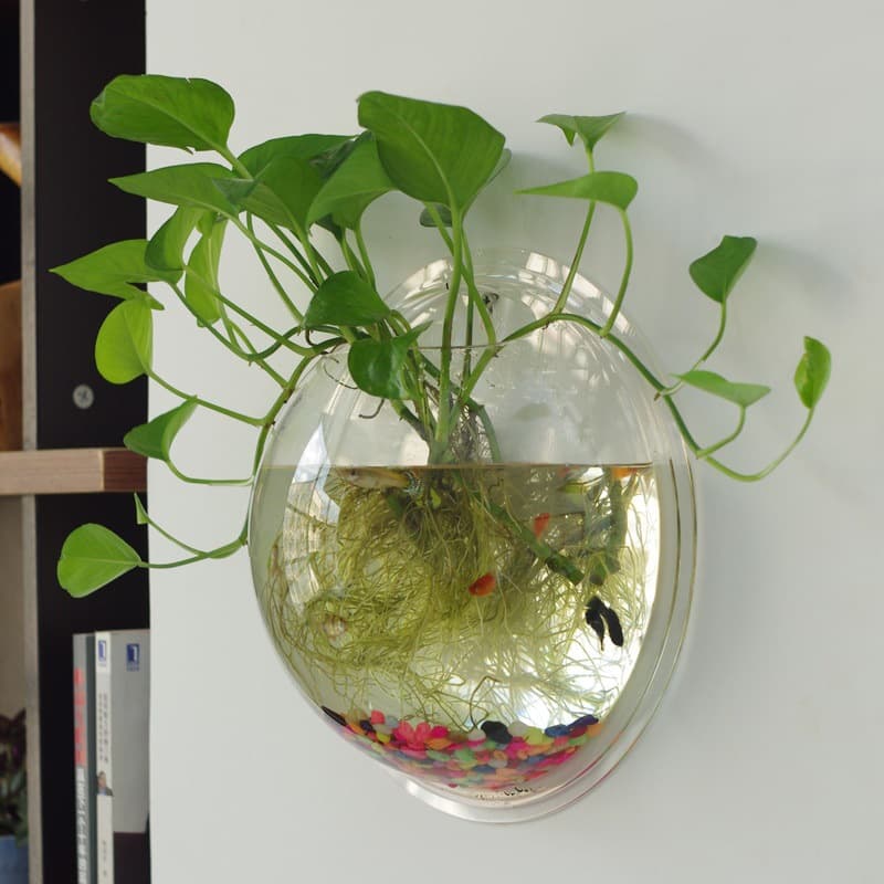 Wall decorations, wall decorations, creative dining room, bedroom wall decorations, flower pots, wall hangings, fish tank wall hangings