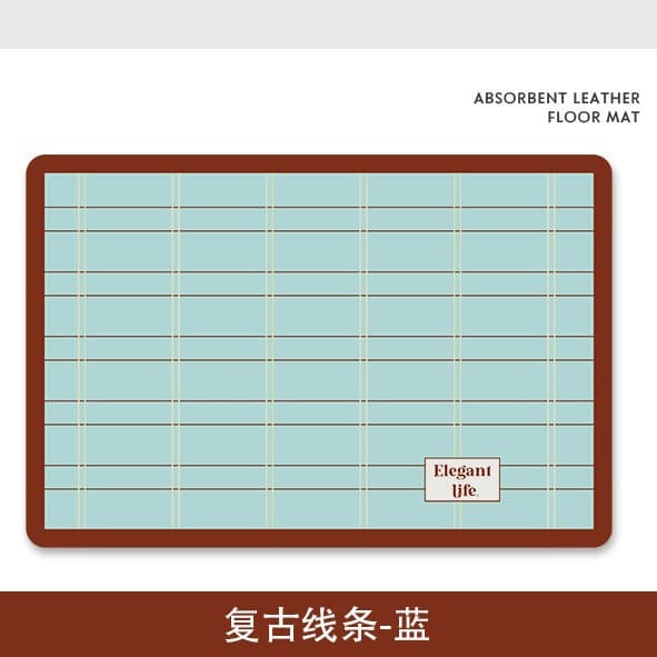 Best-selling Simple Striped Bathroom Floor Mat, Korean Cream Style, Quick-Dry Absorbent Toilet Mat