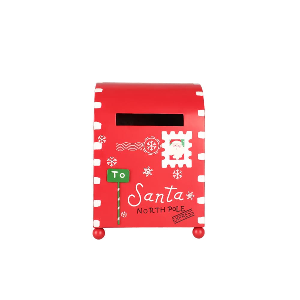 Spot cross-border Amazon Christmas decorations mailbox creative wall-mounted letter box decorative iron mailbox