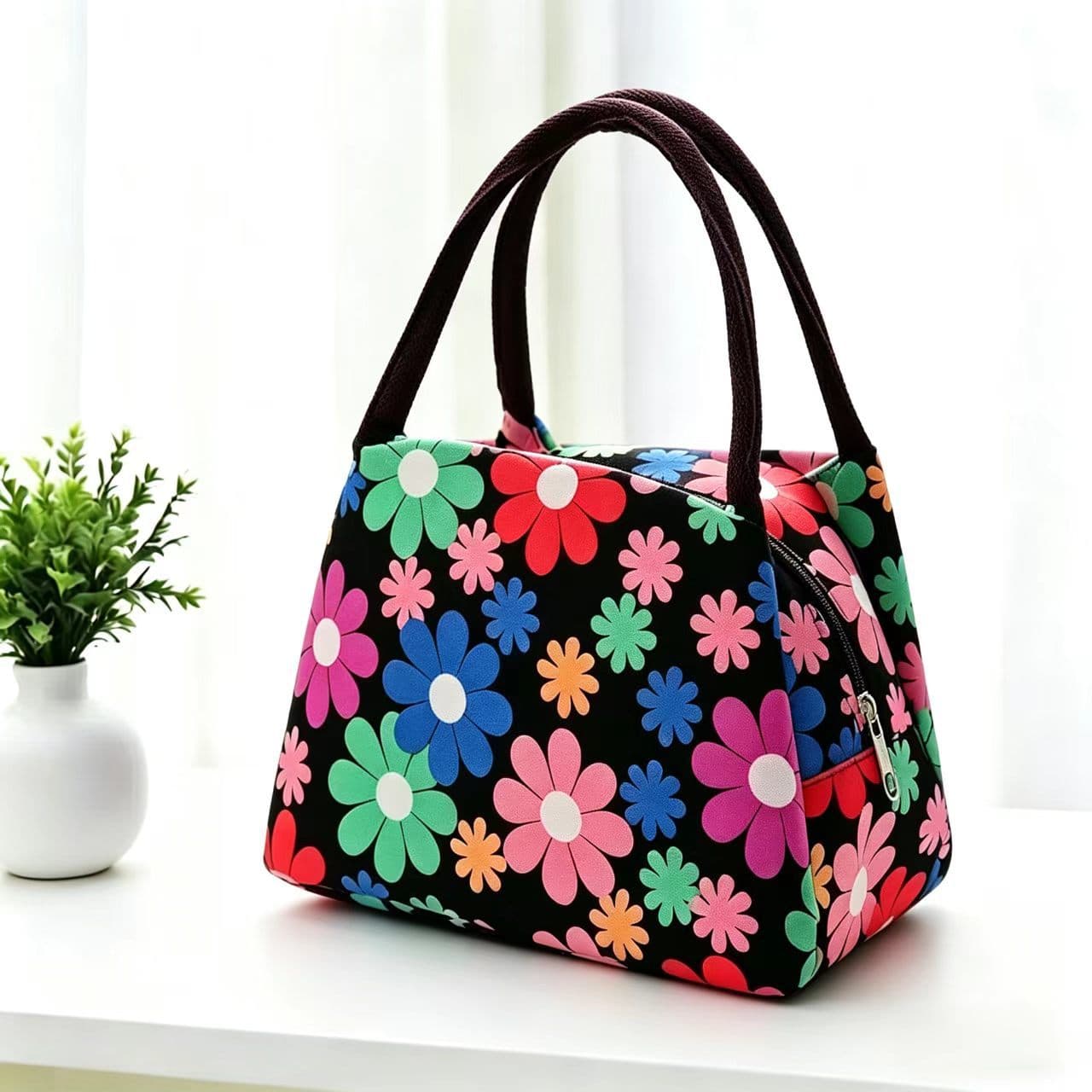 Fashion Print Small Square Bag Women's Handbag Storage Cosmetic Bag Mom Handbag Simple Portable Coin Purse