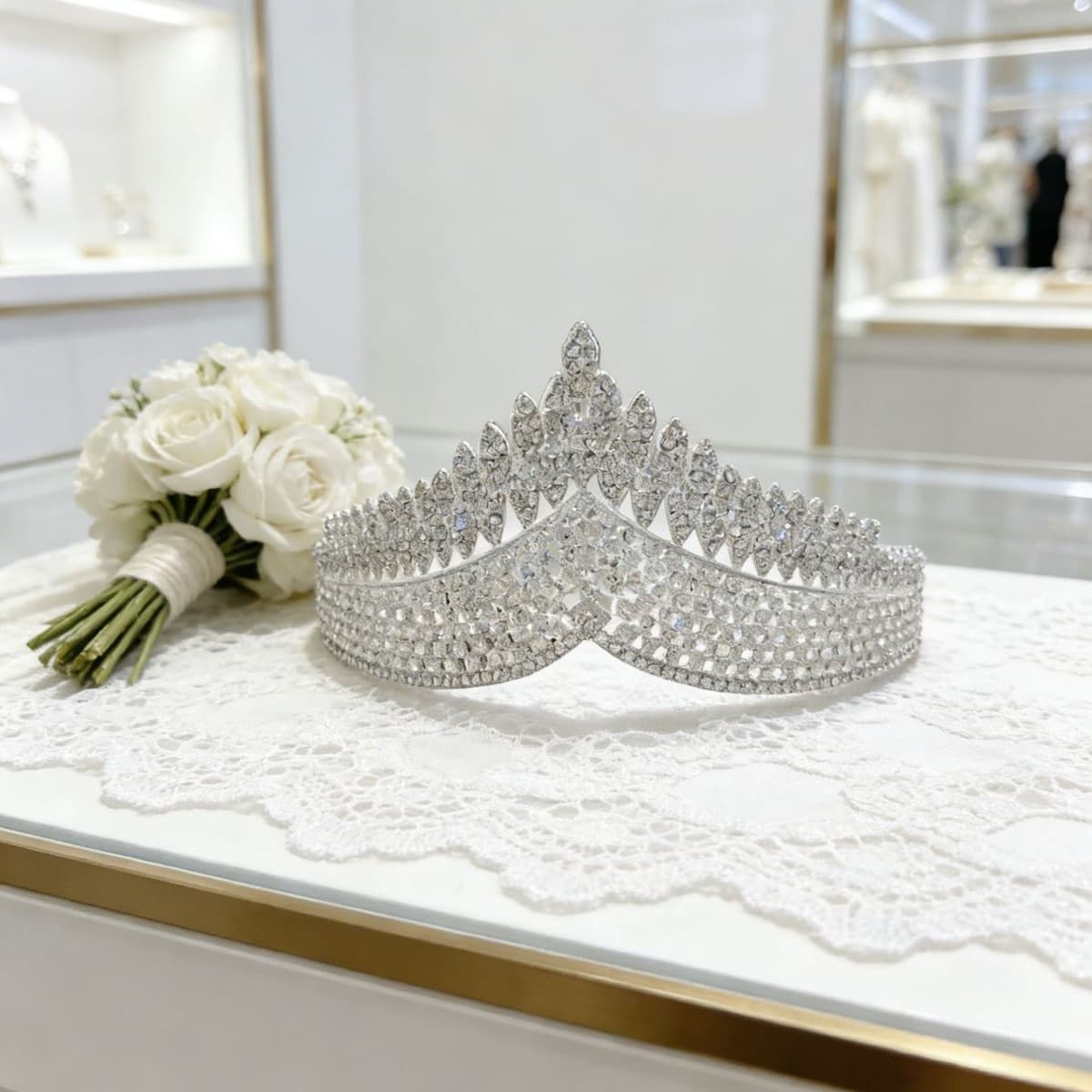 Cross-border new crown tiara bridal wedding crown micro-encrusted full zircon crown tiara wedding accessories in stock
