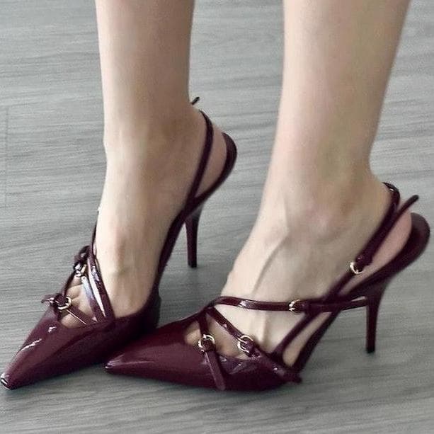 2026 New Spring/Summer Fashion Women's Single Shoes Retro Pointed Toe High Heels for Amazon Cross-border E-commerce