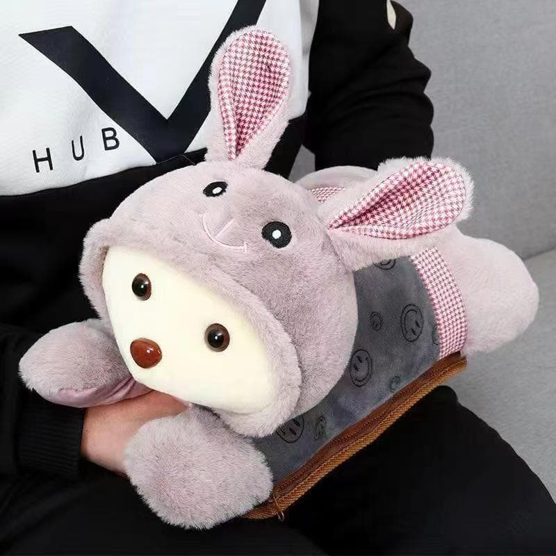 Manufacturer Wholesale Electric Warmer Cartoon Plush Charging Hot Water Bag Removable Washable Hand Warmer Cute Heat Pack Explosion-Proof