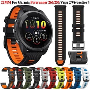 Compatible with Garmin Forerunner 265 255 570 Official Same-Style Original Silicone Watch Band
