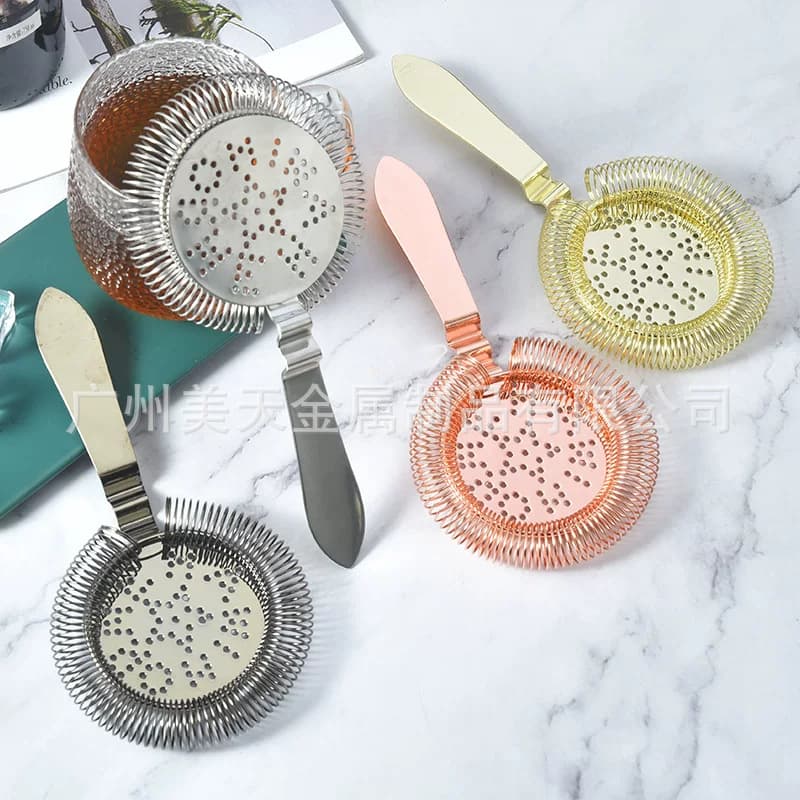 304 Stainless Steel Ice Strainer Bar Creative Five-Star Ice Separator Foreign Trade Cross-border Cocktail Shaker