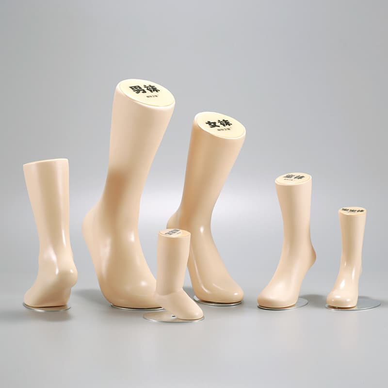 Unisex Children's Seamless Magnetic Foot Model Socks, Prop Foot Mannequin with Magnetic Base, Plastic Shoe Display Stand