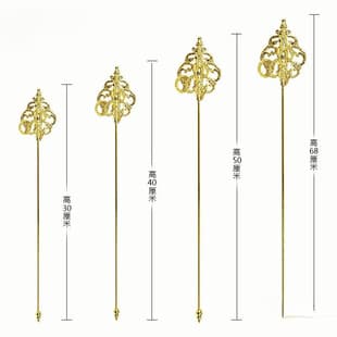 Zen Staff, Ksitigarbha King Ritual Item Accessories Ornament, Bodhisattva Statue Handheld Tin Staff