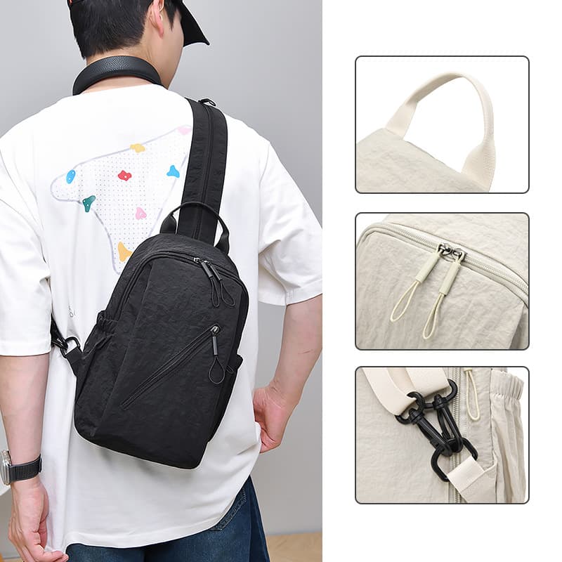 Trendy Fashion Versatile Men's Backpack Multiple Carrying Styles Casual Sports Large Capacity Daily Travel New Chest Bag