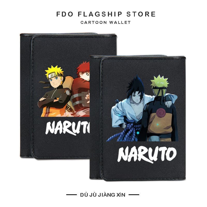 Naruto Wallet for Men Student Campus Card ID Card Holder Canvas Kids Teens Card Case Coin Card Holder