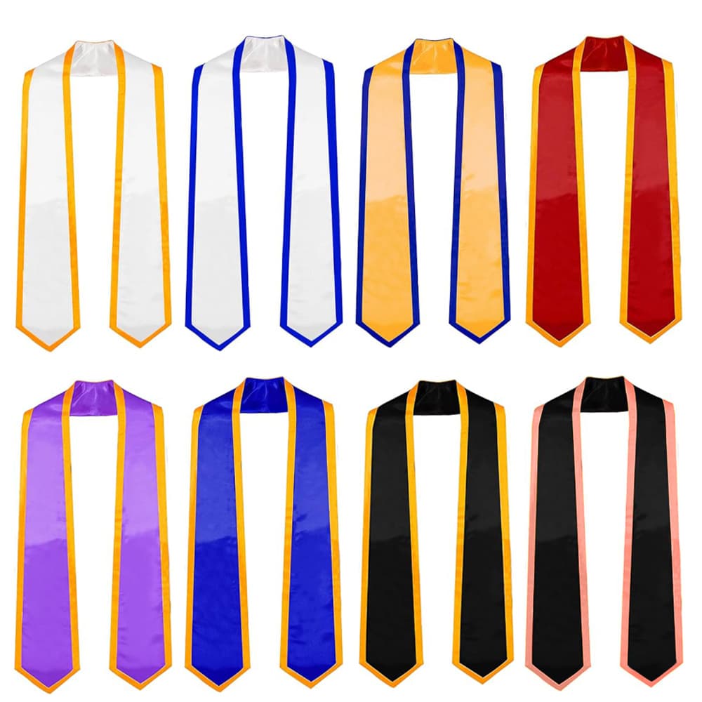 University Graduation Sash Ceremony Shoulder Strap 72 Inch Adult Standard Graduation Honor Double Layer Stole