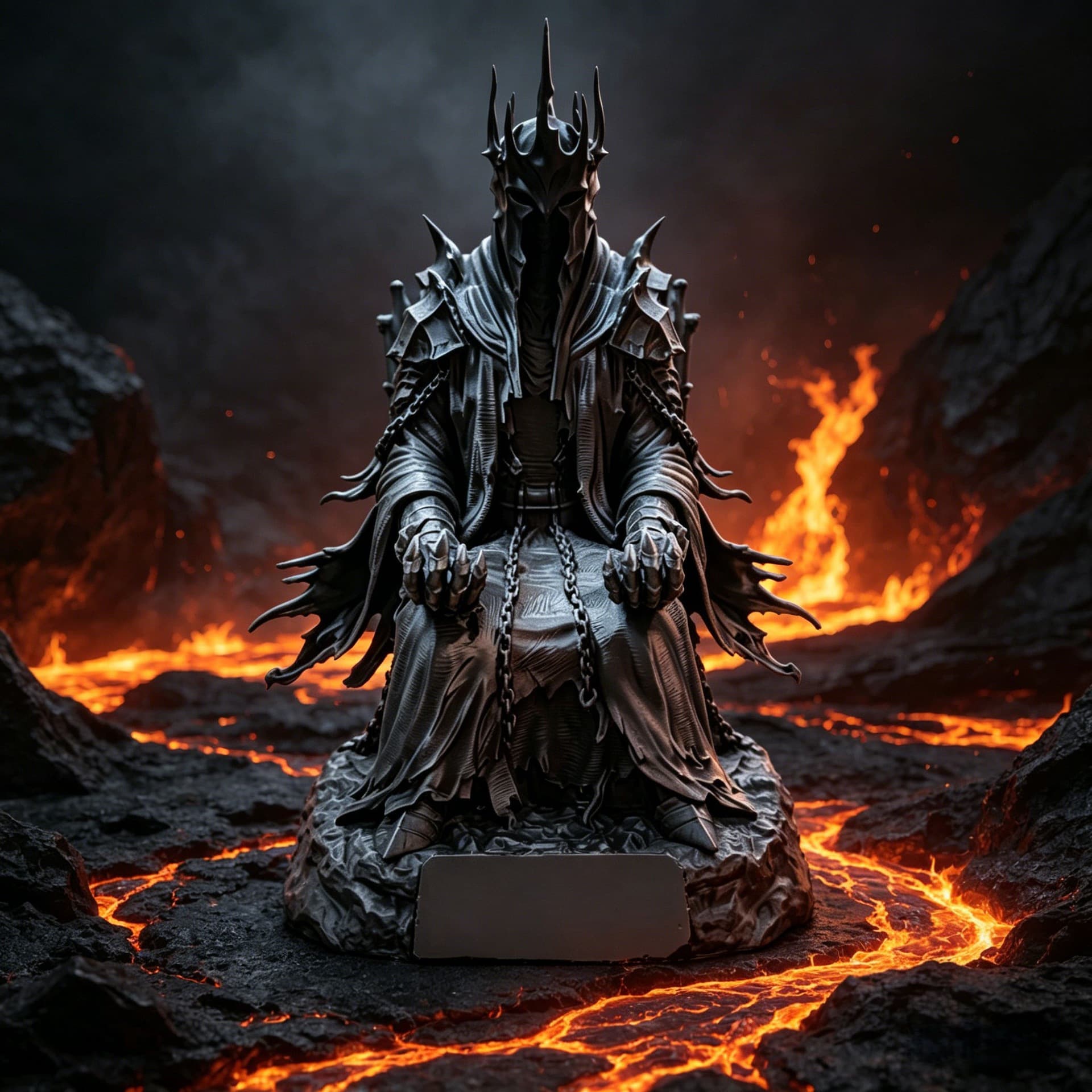 3D printed Lord of the Rings Ringwraith King Angmar Witch King Dark Lord Hand Figure Pen Stand Statue Model Ornament