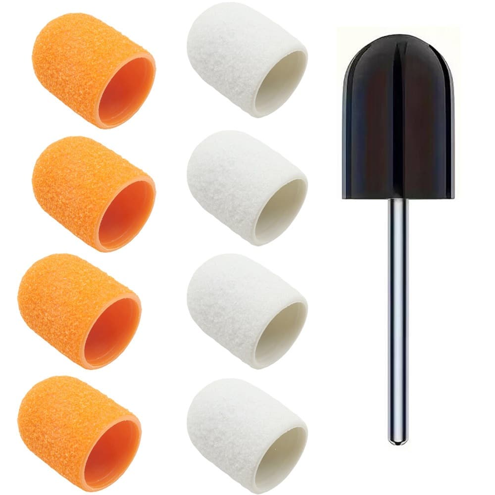 Premium Nail Sanding Caps Grinding Head Sanding Bands for Dead Skin Callus Foot Care Sanding Caps Electric Grinder Accessories Tools