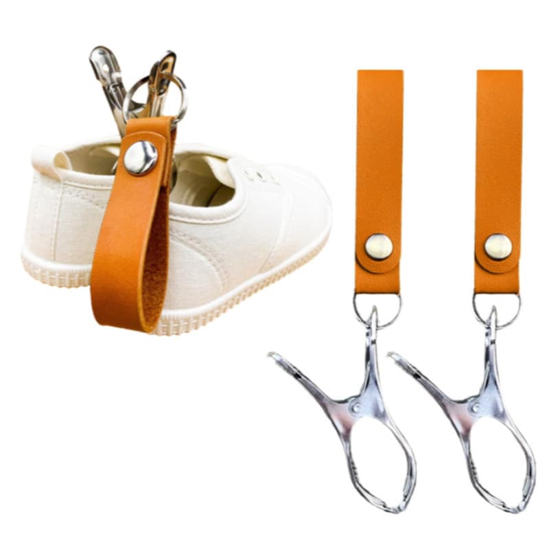 In-Stock Cross-Border Stroller Leather Shoe Storage Clip, Multifunctional Hanging Clip for Baby Strollers and Mother-Infant Bags