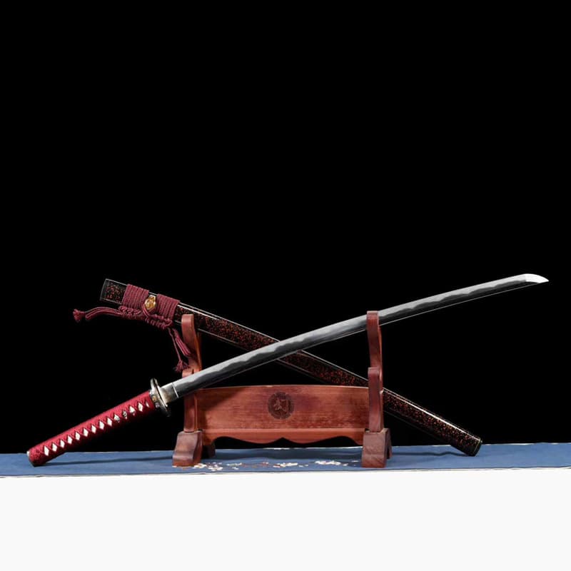 Kawagoe Forged Three-Color Polished Samurai Blade Katana Longquan Sword Integrated Japanese Katana Tachi with Real Yokote Unsharpened