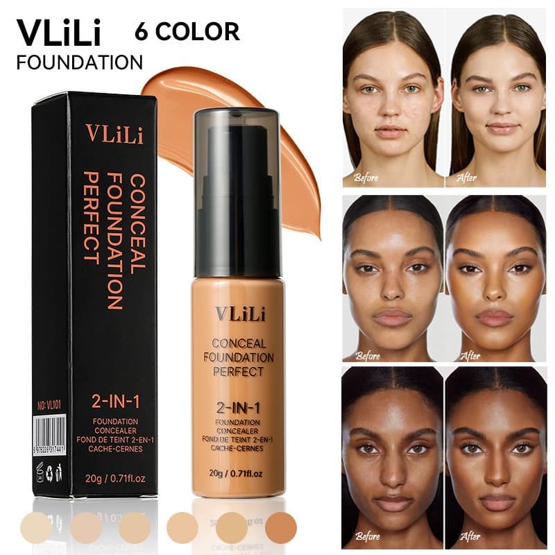 Cross-border hot selling moisturizing foundation cream foundation cream concealer acne marks concealing dark circles long-lasting waterproof liquid foundation wholesale