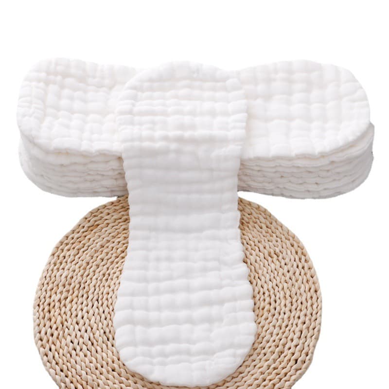 Custom Baby Cotton Gauze Washable Diaper Inserts for Newborns, Cotton Cloth Diapers, Factory Direct