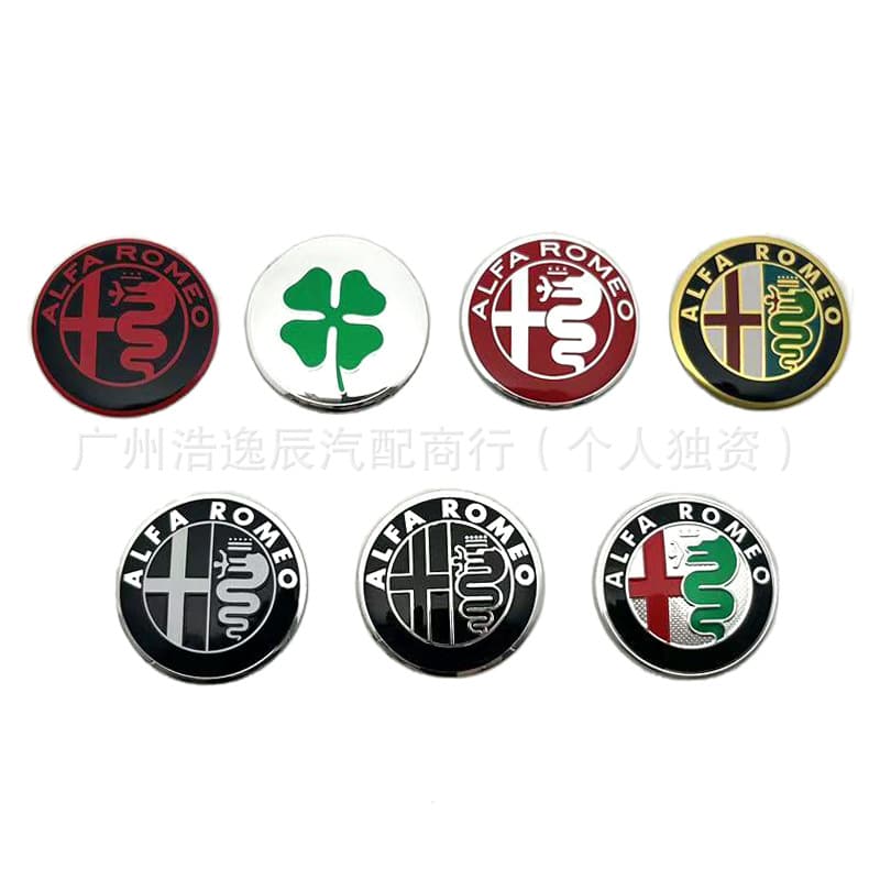 For Alfa Romeo Wheel Hub Center Cap Decal Sticker 56MM/60MM/65MM Tire Center Cover Emblem