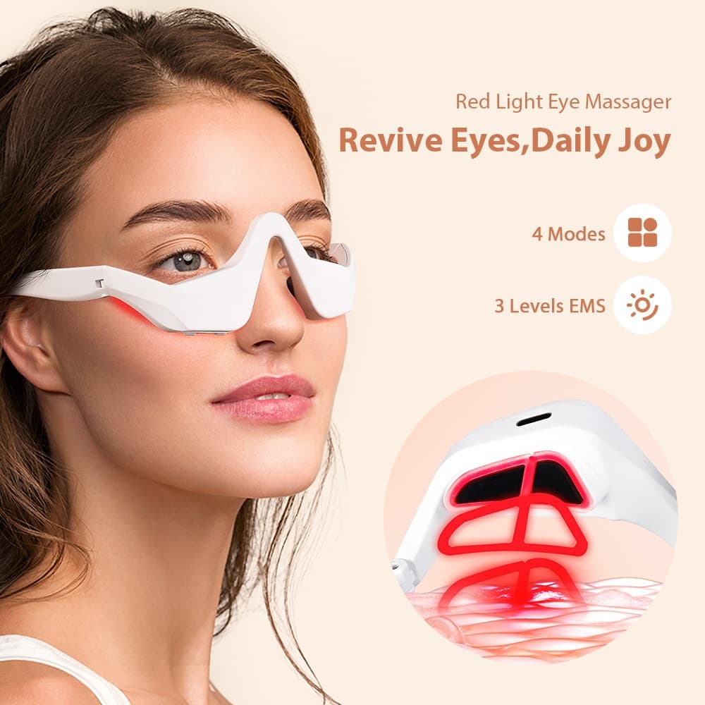 Microcurrent Eye Care EMS Red Light Massager Dark Circle Reduction Eye Beauty Device Cross-border
