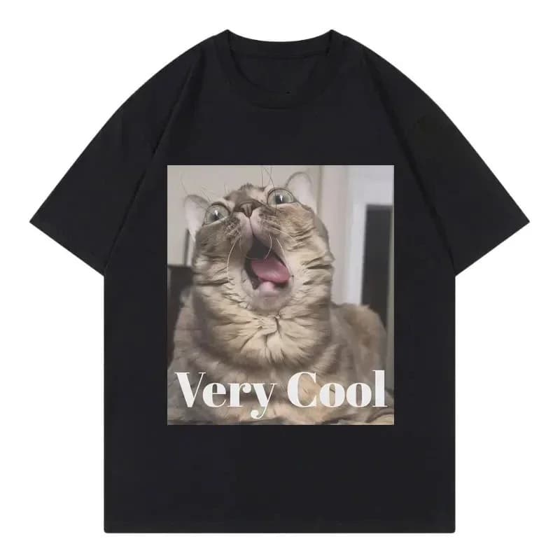 HOT SALE Very Cool Cat Funny Graphic T-shirt Women Clothing